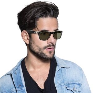 Ray-Ban New Wayfarer RB2132 COLOR-MIX Sunglasses - Black/Transparent 55/18